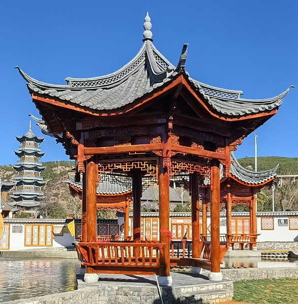 白族古建六角涼亭有什么特點(diǎn)？白族古建涼亭款式多樣？？
